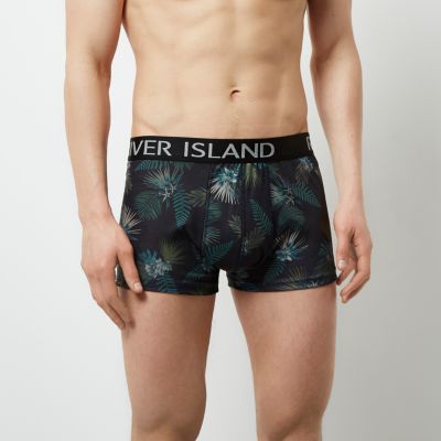 Blue floral print hipster boxers multipack